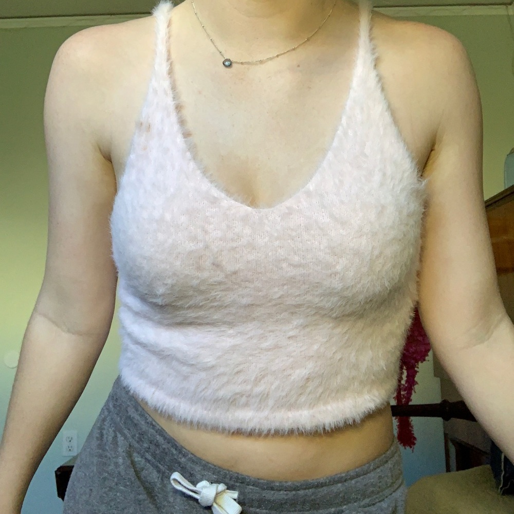 Pink Fuzzy Tank Top